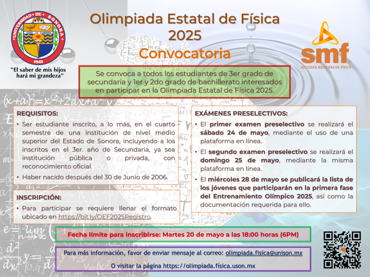 Olimpiada Estatal de Física 2025